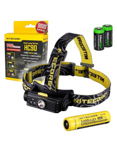 Linterna Frontal Nitecore HC90 900 Lúmenes LED Recargable USB
