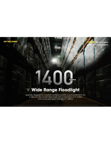 Linterna Frontal Nitecore HC68 2000 Lúmenes Doble Haz E-Focus