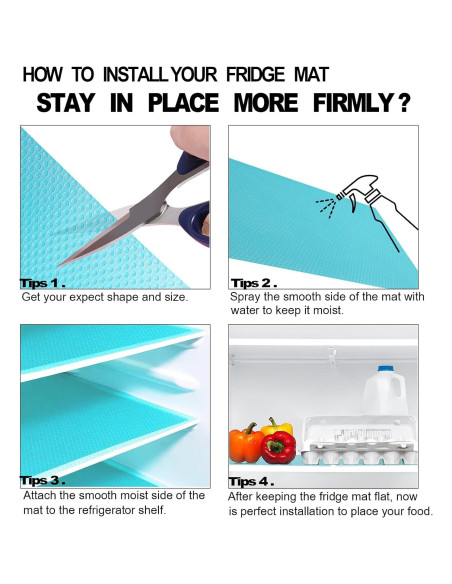 16 Alfombrillas para Refrigerador Shinywear Lavables 44.96x29.46cm