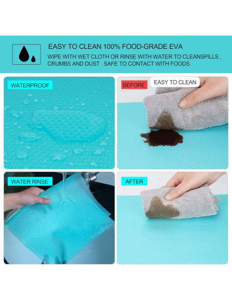 16 Alfombrillas para Refrigerador Shinywear Lavables 44.96x29.46cm