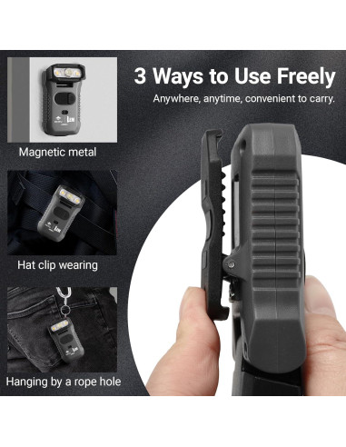 Luz de Gorra Recargable Aojudic SQ09 con Sensor de Movimiento