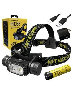 Linterna Frontal Nitecore HC68 2000 Lúmenes Recargable USB-C