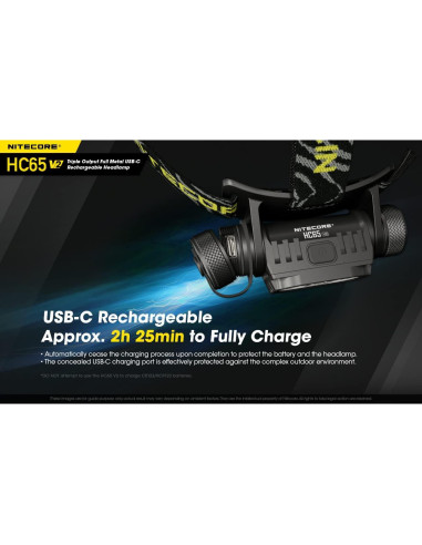 Linterna Frontal Nitecore HC65 V2 Recargable 1750 Lúmenes