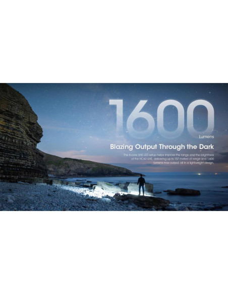 Linterna Frontal Nitecore HC60 UHE 1600 Lúmenes USB-C