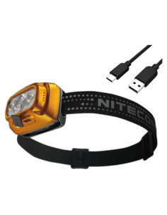 Linterna Frontal Nitecore NU31 Recargable 550 Lúmenes Naranja