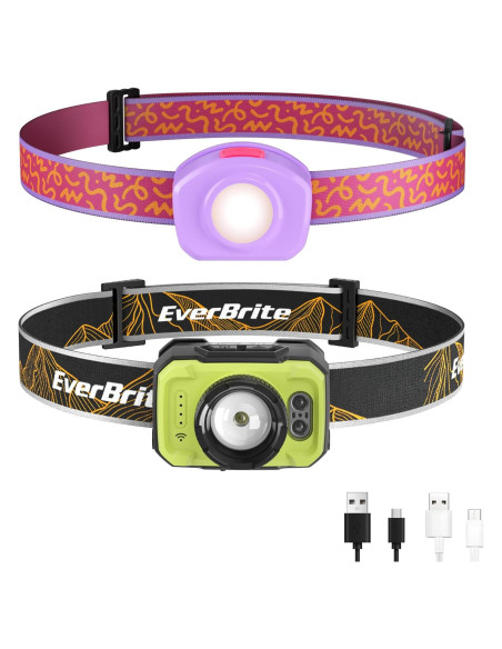 Linterna Frontal LED Recargable EverBrite para Niños y Adultos
