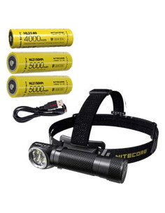 Linterna Frontal LED Nitecore HC35 2700Lm Recargable con 2 Baterías