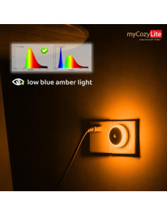 Luz Nocturna Ámbar Enchufable myCozyLite Paquete de 2 2