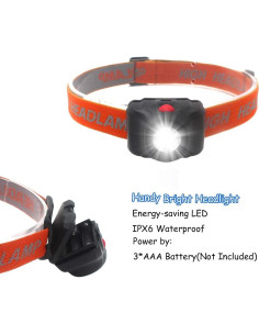 Paquete de 4 Linternas Frontales LED Ploarnovo 5W Impermeables 2