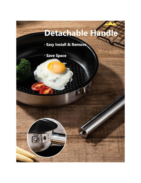 Juego de Cocina para Camping CretFine 5 Piezas Acero Inoxidable