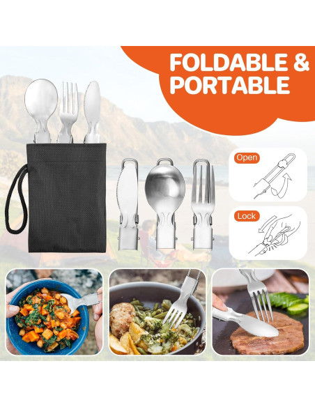 Juego de Cocina para Camping FUNYKICH 17 Piezas Antiadherente