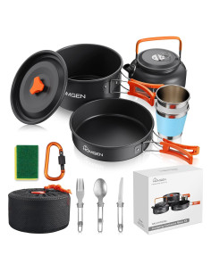 Juego de Cocina Portátil HOMGEN para Camping 2-3 Personas