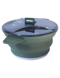 Olla Plegable de Camping Campwolf 2.5L Silicona Verde Oscuro