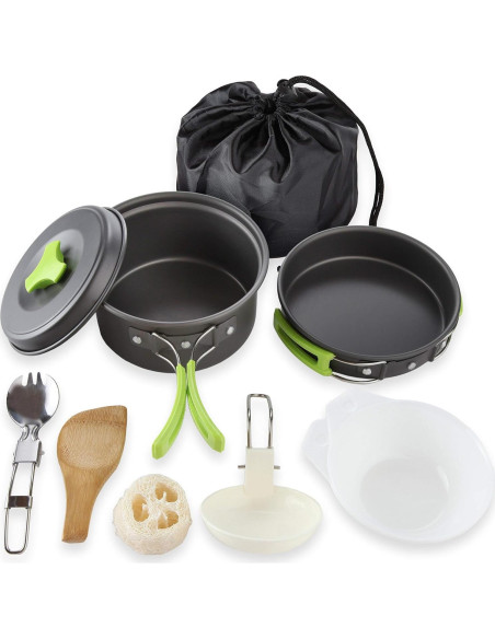 Kit de Utensilios de Cocina para Camping MalloMe 10 Piezas