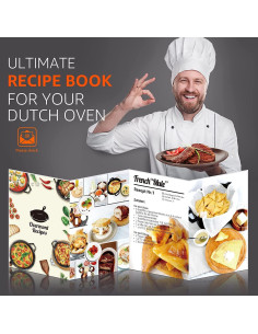 Horno de Hierro Fundido Overmont 3.2QT con Tapa 26.7cm 2