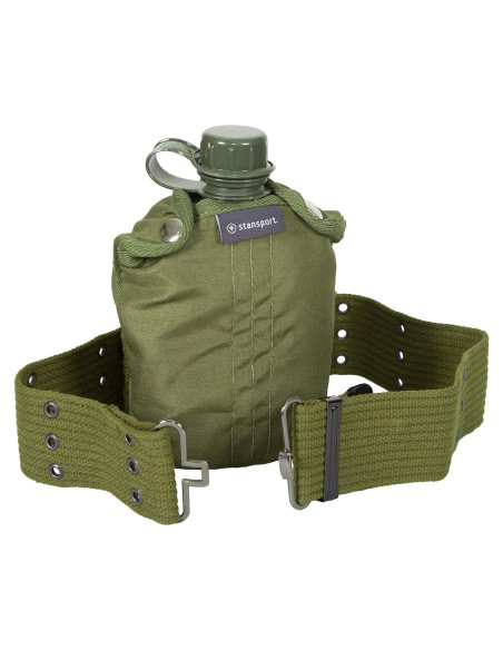 Cantimplora G.I. Stansport 0.95L con Cinturón Ajustable Cantimplora G.I. Stansport 0.95L con Cinturón Ajustable