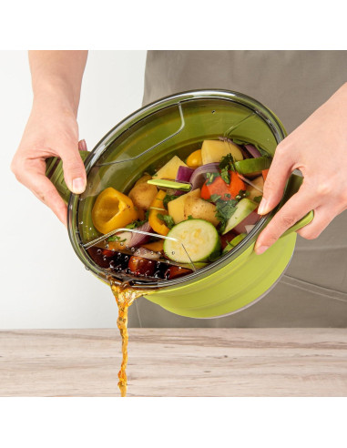 Olla Plegable de Silicona 2.5L Restaurantware con Tapa
