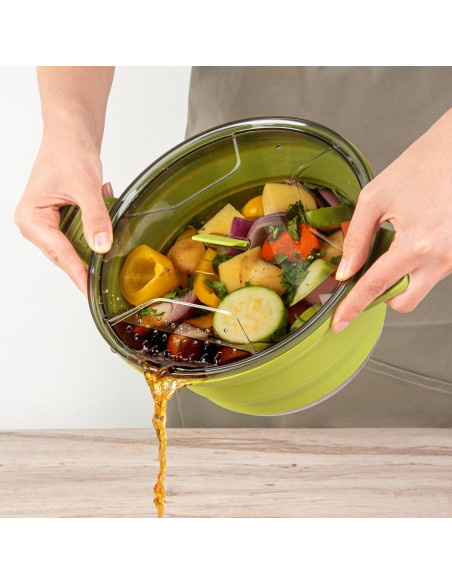 Olla Plegable de Silicona 2.5L Restaurantware con Tapa
