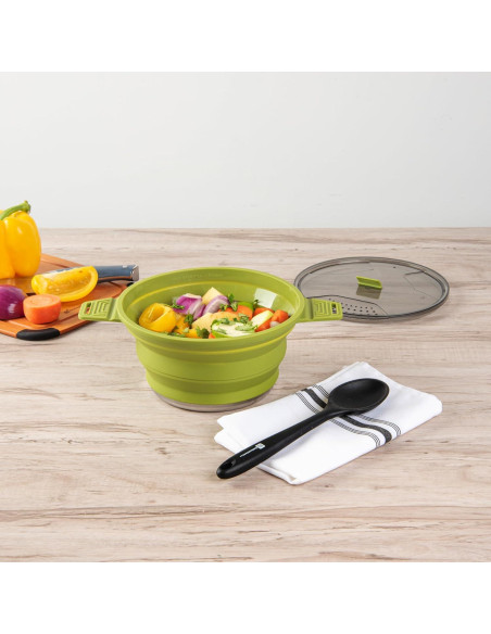 Olla Plegable de Silicona 2.5L Restaurantware con Tapa