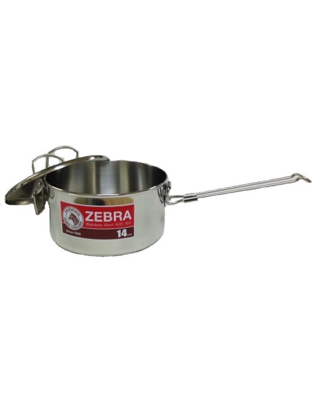 Caja de Comida Acero Inoxidable Zebra 14cm con Sartén