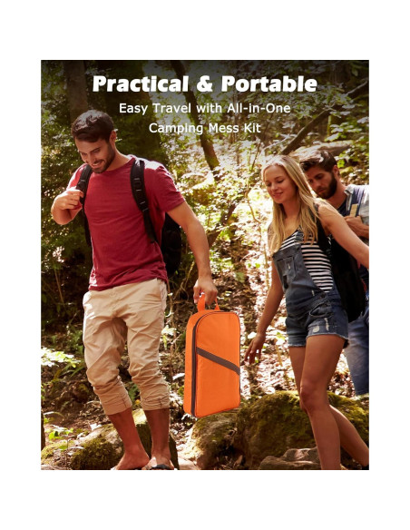 Juego de Cocina Camping Hozzen 33 Piezas Acero Inoxidable