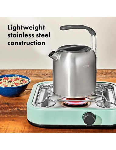 Hervidor de Campamento OXO 8 Tazas Acero Inoxidable Plata