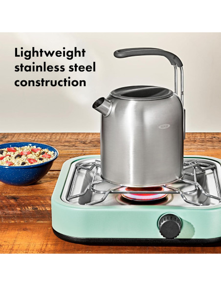 Hervidor de Campamento OXO 8 Tazas Acero Inoxidable Plata