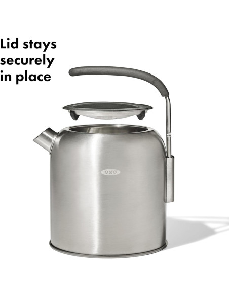 Hervidor de Campamento OXO 8 Tazas Acero Inoxidable Plata