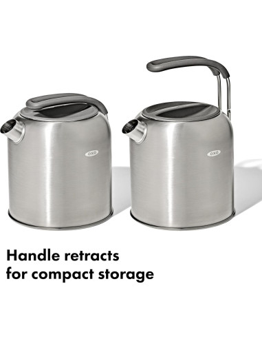 Hervidor de Campamento OXO 8 Tazas Acero Inoxidable Plata