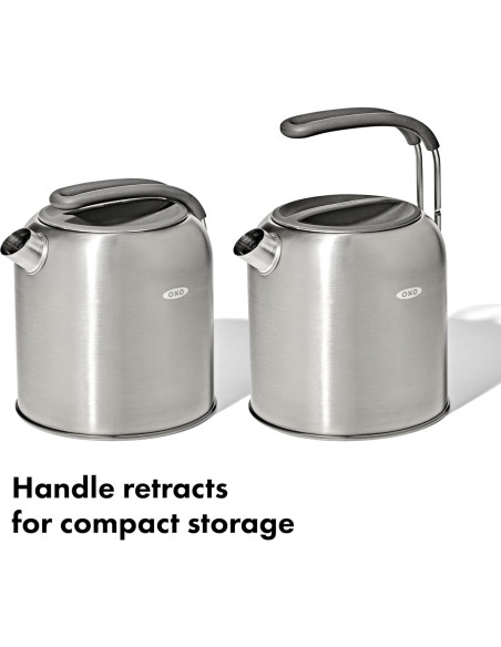 Hervidor de Campamento OXO 8 Tazas Acero Inoxidable Plata