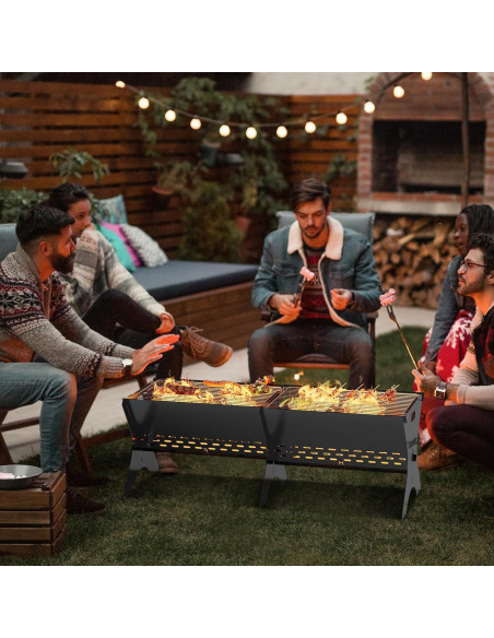 Parrilla de Camping Bearfire FR19 Plegable 78.74x30.48cm Carbón