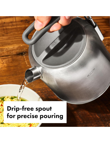 Hervidor de Campamento OXO 8 Tazas Acero Inoxidable Plata
