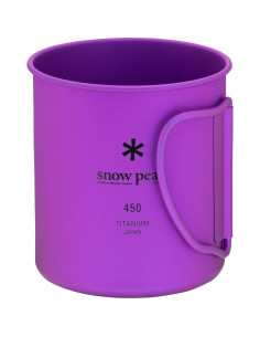 Taza de Titanio Snow Peak 450ml Púrpura Ligera Plegable 2