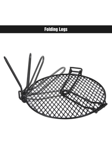 Parrilla Plegable REDCAMP para Fogata de Hierro 31x17 cm