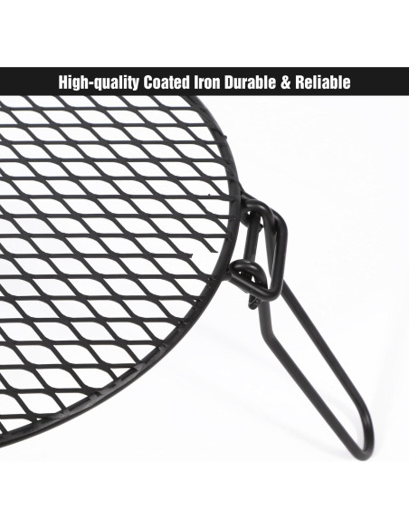 Parrilla Plegable REDCAMP para Fogata de Hierro 31x17 cm