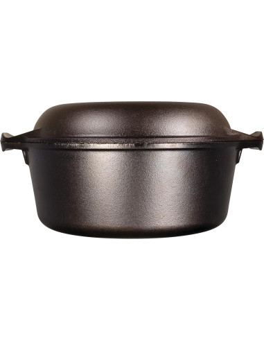 Horno Holandés Doble Lodge 5 Cuartos Hierro Fundido - Sartén 26 cm