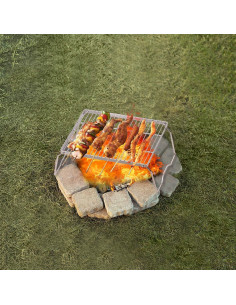 Parrilla de Campamento Plegable REDCAMP 34.5x22.9 cm Acero Inoxidable 2