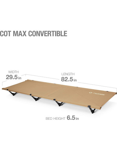 Cama de Camping Helinox Cot Max Ligera 2.95 kg 209.55x74.93 cm