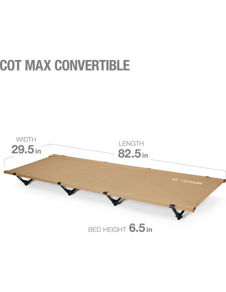 Cama de Camping Helinox Cot Max Ligera 2.95 kg 209.55x74.93 cm