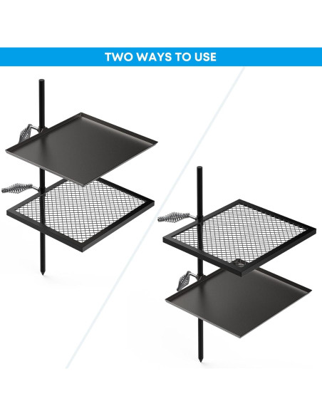 Parrilla Giratoria Ajustable Stanbroil - Acero para BBQ al Aire Libre