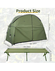 Cama Plegable con Tienda Yoojahow 200x80x145cm Impermeable 2