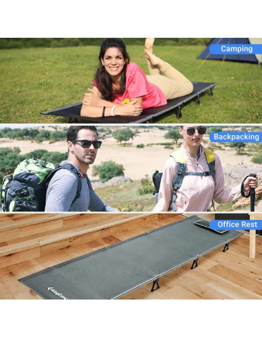 Cama de Camping Plegable KingCamp Azul 190.5x63.5cm Ultraligera