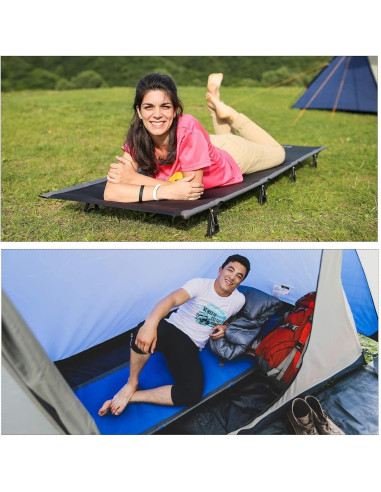 Cama de Camping Plegable KingCamp Azul 190.5x63.5cm Ultraligera