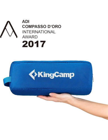 Cama de Camping Plegable KingCamp Azul 190.5x63.5cm Ultraligera