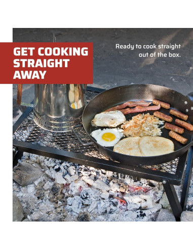 Parrilla portátil Camp Chef OFG24 de acero para fogatas 60.96x40.64 cm