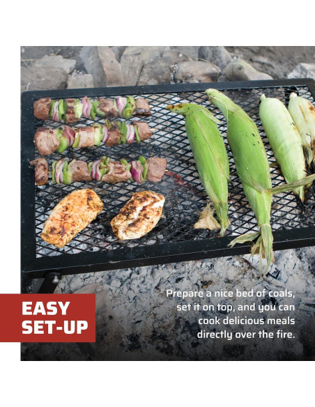 Parrilla portátil Camp Chef OFG24 de acero para fogatas 60.96x40.64 cm