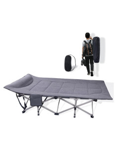 Cama Plegable KAKO para Camping 272 Kg Portátil Gris