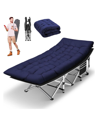 Cama de Camping HABUTWAY Plegable con Colchón 191x71cm 272kg