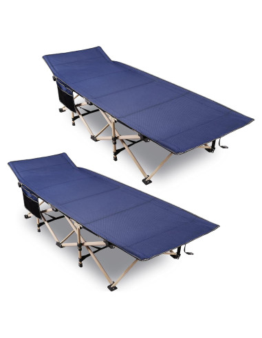 Cama Plegable para Camping REDCAMP 191x71 cm Azul 2-Pack