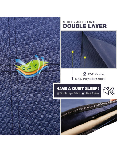 Cama Plegable para Camping REDCAMP 191x71 cm Azul 2-Pack